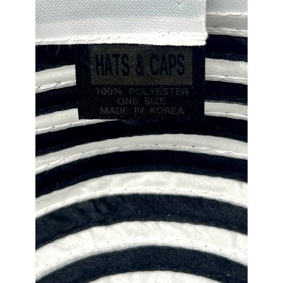 Hats and Caps Black White Floral Sun Hat - Picture 6 of 8